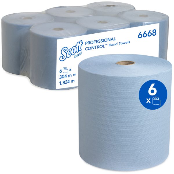 KC Scott® Blue Rolled Hand Towels 6668