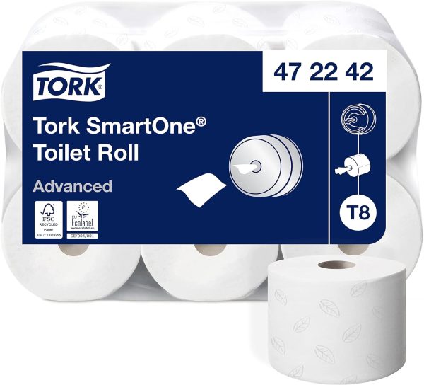 Tork Smartone Toilet Roll 2 Ply White T8